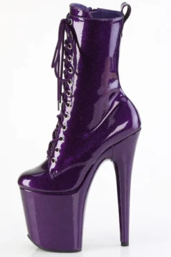 Pleaser USA Flamingo-1040GP 8inch Pleaser Boots - Purple Glitter -Radi Style Shop flamingo 1040gp ppg m05 09b126e0 ecc0 43ed 933d ed7fac9afc05