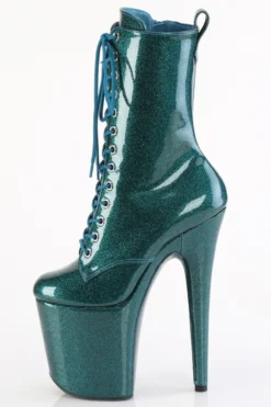Pleaser USA Flamingo-1040GP 8inch Pleaser Boots - Teal Glitter -Radi Style Shop flamingo 1040gp tlg m05