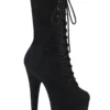 Pleaser USA Flamingo-1050FS Faux Suede 8inch Pleaser Boots - Black