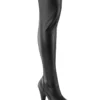 Pleaser USA Flamingo-3000 8inch Thigh High Pleaser Boots - Matte Black