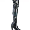 Pleaser USA Flamingo-3000 8inch Thigh High Pleaser Boots - Holographic Black