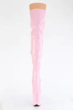 Pleaser USA Flamingo-3000 8inch Thigh High Pleaser Boots - Holographic Baby Pink -Radi Style Shop flamingo 3000hwr bphg m01