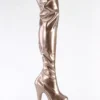 Pleaser USA Flamingo-3000 8inch Thigh High Pleaser Boots - Holographic Rose Gold
