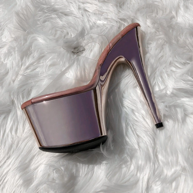Hella Heels Classic Gloss 7inch Stilettos - Sienna Rose Gold 7 Hella Heels Classic Gloss 7inch Stilettos - Sienna Rose Gold - Image 7