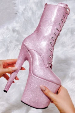 Hella Heels The Glitterati 8inch Boots - Sugarbaby -Radi Style Shop glitter 27