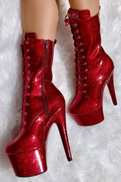 Hella Heels The Glitterati 7inch Boots - Kansass -Radi Style Shop glitter 46