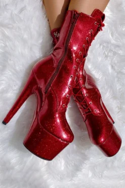 Hella Heels The Glitterati 7inch Boots - Kansass -Radi Style Shop glitter 47