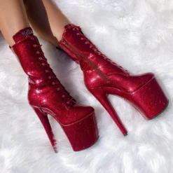 Hella Heels The Glitterati 8inch Boots - Kansass 11 Hella Heels The Glitterati 8inch Boots - Kansass -Radi Style Shop glitter 64