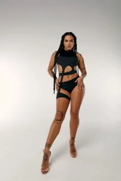 CXIX Dopamine Solo Garter Top -Black -Radi Style Shop high waist bottoms Dopamine solo garter top black cxix 1