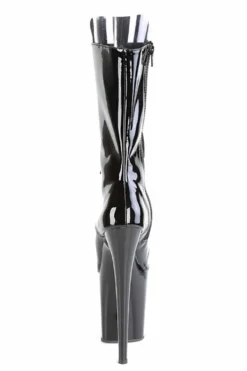 Pleaser USA Flamingo-1051 8inch Peep Toe Pleaser Boots - Patent Black -Radi Style Shop img09