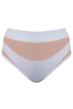 CXIX I S I S High Waisted Bottoms - White With Sand Mesh 8 CXIX I S I S High Waisted Bottoms - White With Sand Mesh -Radi Style Shop isis wns1