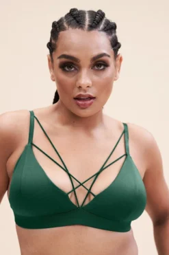 Lunalae Lily Top - Recycled Moss Green -Radi Style Shop lily bra recycled moss green top 38230973087991