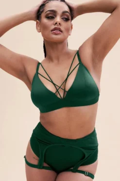Lunalae Lily Top - Recycled Moss Green -Radi Style Shop lily bra recycled moss green top 38231008510199