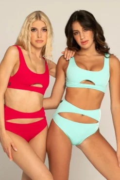 Paradise Chick Miami Opencut Top - Ribbed Strawberry -Radi Style Shop miami ribbed a99c7380 e48c 4d3c a002 2169afbd67ff