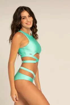 Paradise Chick Miami Wrap Top - Lime -Radi Style Shop miamiwraplime2