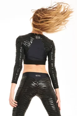 Paradise Chick Superhero Series Sticky Crop Top - Black Zebra 7 Paradise Chick Superhero Series Sticky Crop Top - Black Zebra -Radi Style Shop originalstickyzebra3top 1