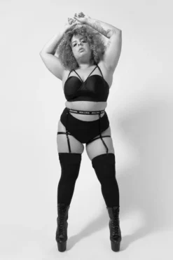 Rolling Over The Knee Socks - Black (3 Sizes Available) -Radi Style Shop over the knee blk plus 4cd82323 ce9a 43ec 9d2c 860bee145e44