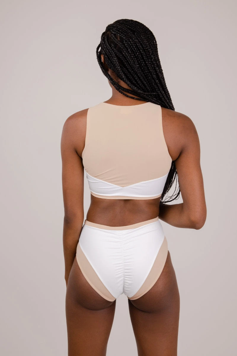 FANNA Shark Top - White/Beige 2 FANNA Shark Top - White/Beige - Image 2