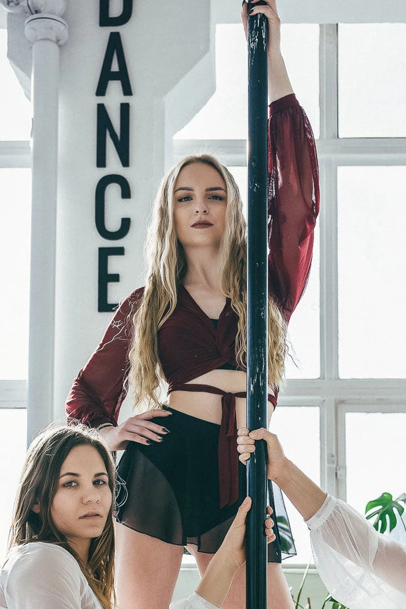 REV ACTIV Mesh Wrap Blouse - Wine 5 REV ACTIV Mesh Wrap Blouse - Wine - Image 5