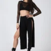 REV ACTIV Sensual Flow Pants (with Leg Slit) - Black