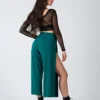 REV ACTIV Sensual Flow Pants (with Leg Slit) - Malachite