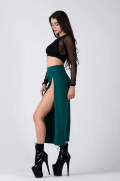 REV ACTIV Sensual Flow Pants (with Leg Slit) - Malachite -Radi Style Shop sensual malachite pants with slits 3
