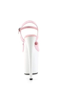 Pleaser USA Flamingo-809 8inch Pleasers - Patent Baby Pink/White -Radi Style Shop slice4 1