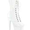 Pleaser USA Adore-1040WR 7inch Pleaser Boots - Holographic White