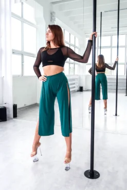 REV ACTIV Sensual Flow Pants (with Leg Slit) - Malachite -Radi Style Shop spodniesensualmalachiteprzod