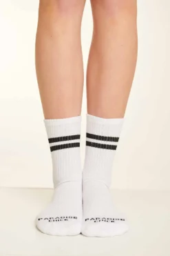 Paradise Chick Supreme Pole Dance Socks - White -Radi Style Shop supreme socks2