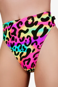 Cleo The Hurricane High Rider Hot Pants - Neon Leopard -Radi Style Shop unnamed 3