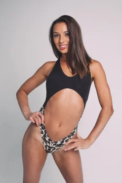 Shark Polewear Vashkelita Bodysuit - Black/Fierce Leopard -Radi Style Shop vashkelitablkleo4
