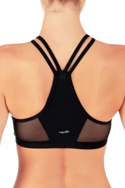 Dragonfly Victoria Sports Bra - Black Mesh -Radi Style Shop vm1