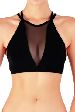 Dragonfly Victoria Sports Bra - Black Mesh -Radi Style Shop vm2