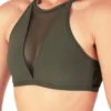 Dragonfly Victoria Sports Bra - Khaki Mesh