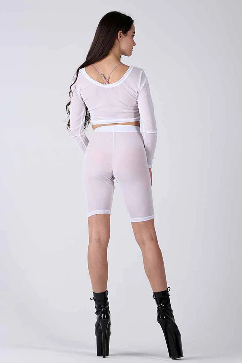 REV ACTIV Mesh Cycling Shorts - White 1 REV ACTIV Mesh Cycling Shorts - White